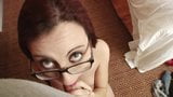 Watch geeky babe Roxanne in cocksucking action snapshot 11