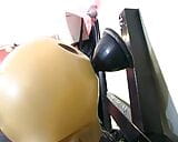 BDSM hardcore latex suit with funnel head snapshot 15