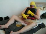 the fat piss-pervert in black n red rubber wellies snapshot 11