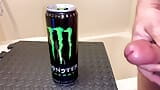 Small Penis Shooting a Load On An Empty Monster s Can - Hard Cumshot snapshot 3