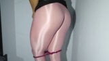 My shiny leggins pink sexy and sexy ass. snapshot 9