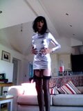 Having fun in my silver latex dress. snapshot 1