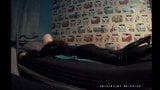 Latex Masked Bed Humping In Wetlook Leggings snapshot 13