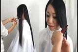 cut long beauty darck hair snapshot 5