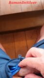 Master Ramon massages his hot cock in the church.  In Armani shorts and hot thong snapshot 2