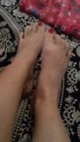sexy german russian ex girlfriends feet with red polish snapshot 3