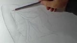 Arte a lápiz - dibujo fácil de cuerpo desnudo snapshot 1