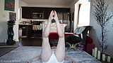 Behind the Scenes White Yoga Shorts Workout snapshot 17