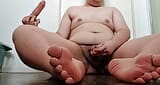 Fat Chub Nibbles on Dildo Toy snapshot 4