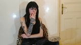 Sexy goth domina fuma pt1 hd snapshot 6