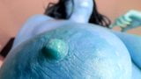 Na'vi vibrates blue pussy and sucks blue nipples snapshot 8