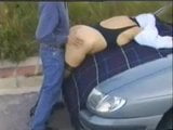 Chunky dogger gets tied to a car and used. snapshot 3