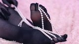 Foor fetish video free 4k, 5 dedos meia-calça close-up snapshot 2