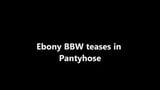 Gorgeous Ebony Strip and Pantyhose Tease snapshot 1