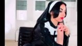 webcam Latex PVC nun outfit brunette doing naughty things snapshot 4