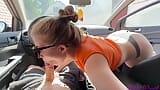 Stepsister eats my cum in the car snapshot 11