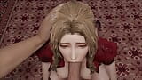 Aerith delizioso pompino caldo (bella ragazza bionda pompino grande cazzo, Final Fantasy 3D Hentai porn) gamingarzia snapshot 1