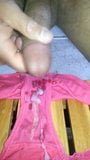 french lover cum on my wife pink panty snapshot 4