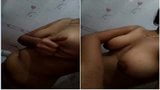 Today Exclusive- Desi Girl Play with Her Boob... snapshot 5