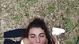 Outdoors in the Forest The Selvaggia Gets Cum And Then Tastes It snapshot 7