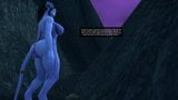 Pikhongerige Draenei praat met een kleine gespannen dekhengst snapshot 14