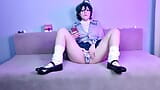 Midoriya Izuku com peitos incríveis e buceta suculenta experimenta um novo vibrador e goza! - Honeyplaybox snapshot 3