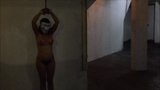 Exposing naked and tied at the motel garage door snapshot 15