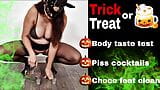 Femdom Trick or Treat Tasting Games Piss Licking Drinking Body Armpit Full Video Miss Raven Training Zero FLR Real Wife snapshot 1
