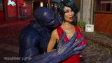 3D Monster porn: Evil creature fucks girls in the streets snapshot 3