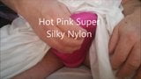 Hot Pink VF Nylon Panties and Cum snapshot 1