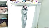 Panty Hooded Mummy Locked Up In The Attic - Selfgags snapshot 9