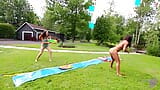 Lezzie BFF - 2 Bikini Babes Play with Super Soaker and Eat Pussy snapshot 1