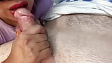 Latina teens red lips devouring frenulum and cock head snapshot 2