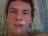 Cum on my own face snapshot 5