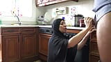 Algerian Beurette invites boys to her apartment in Marseille and sucks them off in her kitchen snapshot 3