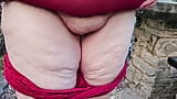 Jamdown26 - Big ass SSBBW Hijab Muslim Milf doing early morning walks outdoor in public park snapshot 10