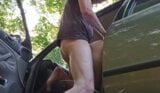 Anal sex with dogging wife in car snapshot 1