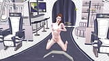 A cute girl in the Airplane giving sexy nude poses - 3D Animated Cartoon Porn snapshot 8