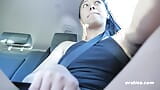 Ersties - seksowny Jin masturbuje się podczas jazdy taksówką snapshot 3