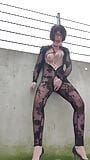 Massive Squirt with titt hanging outdoor snapshot 6