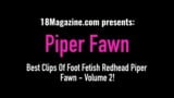 Beste clips van voetfetisj roodharige Piper Fawn - deel 2! snapshot 1