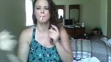 Sandy Yardish Virginia Slims 120s on webcam again snapshot 3