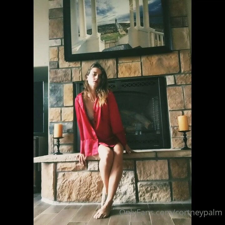 Cortney Palm - Fireplace Striptease
