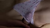 Sexy pussy rubbing and sexy cum on roommate's kinky panties snapshot 11