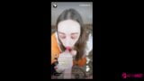 Funny CHALLENGE - my Stepbrother Visited me last Weekend - we did a Live Stream of me Sucking his dick on TikTok blowjob snapshot 13