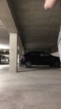 German Boy naked outdoor parking garage cum jerk off snapshot 1