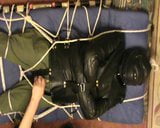 Restrained slave is in the leather straitjacket snapshot 10