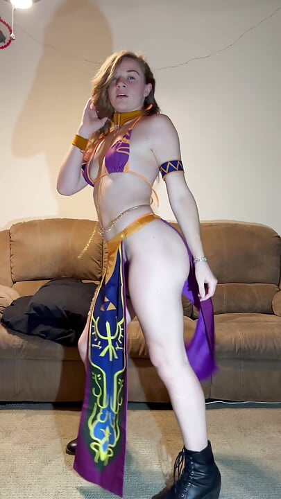 Permintaan khusus - tarian seksi putri zelda cosplay dengan bikini sama gadis nakal