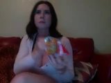 Chloe Lamb - snacking on her webcam snapshot 20