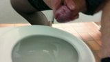 Edging mit meinem Transenschwanz und Sperma in der öffentlichen Toilette snapshot 9